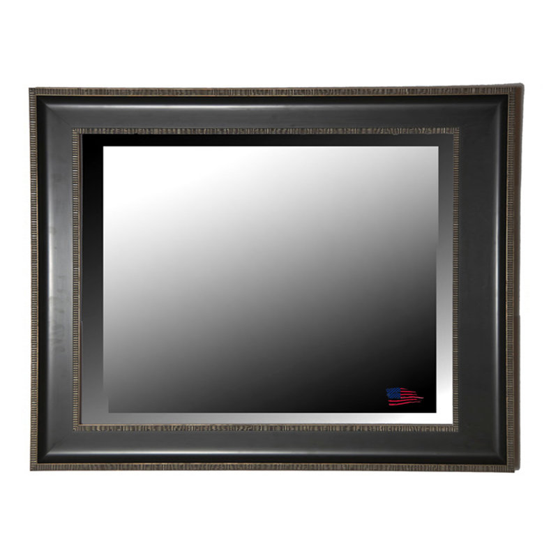 Rocklake Solid Wood Flat Wall Mirror, 38.25" H  x  44.25" W