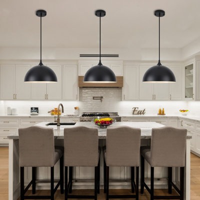 3 - Light 11.81'' Dome Pendant for Kitchen Island Modern Pendant Lighting Fixtures 
