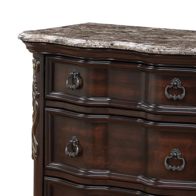 Faxon Nightstand in Dark Walnut, Brown