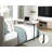 Multipurpose Over The Bed Desk With Adjustable Height, Metal Legs With Casters, Overbed Table 1Pc, Laptop Table For Bed, Breakfast Table-1513046140