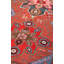 Tapis unique rouge / terre cuite / bleu ciel 3 pi 7 po x 10 pi 10 po Karabagh