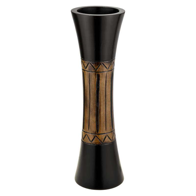 Vase rétro en bois de manguier