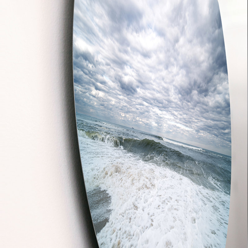 " Beach With White Sand And Cloudy Sky ", 36" H x 36" W