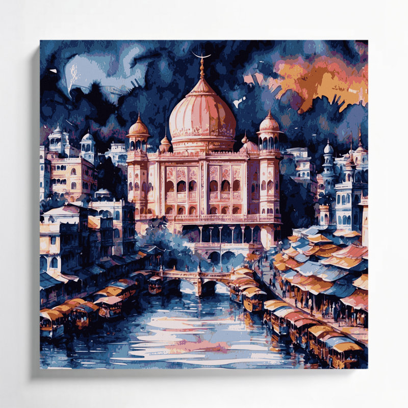 Art mural sur toile, cités, villes, Dhaka, H 12 po x l 12 po