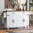 Farmhouse Kitchen Island with Power Outlet and Drop Leaf-1664336860