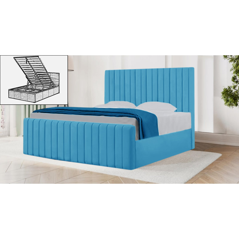 Sophia Storage Bed, Double (4'6), Teal