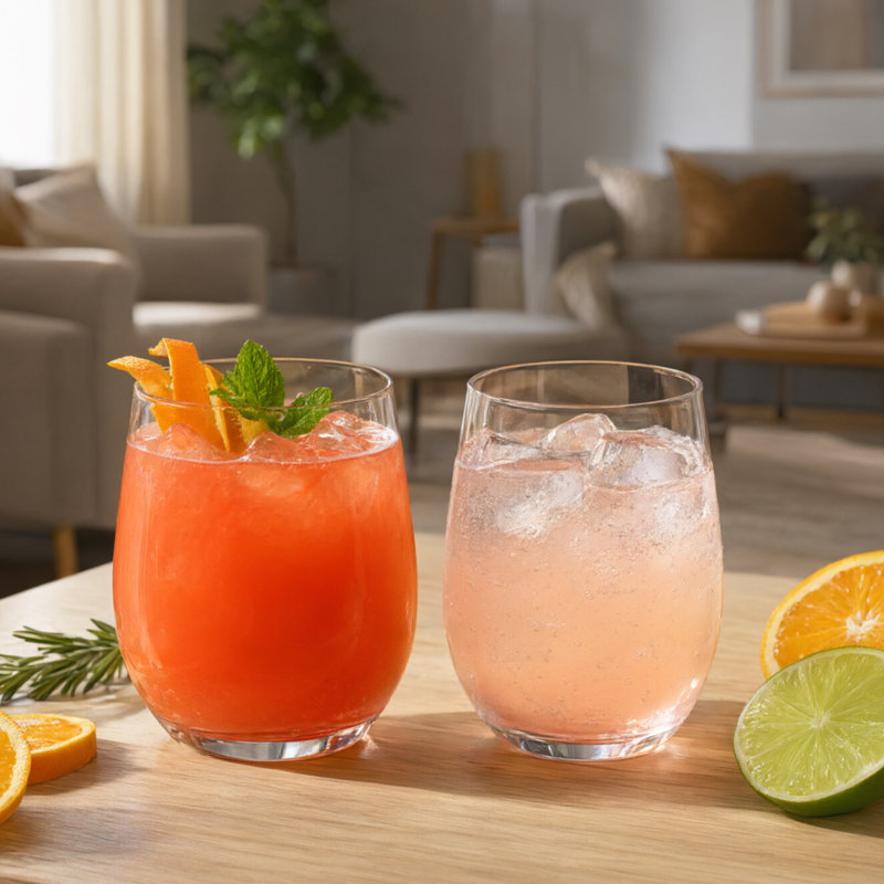 Ensemble de verres en verre transparent Modern