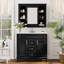 Meuble-lavabo de salle de bain avec lavabo supérieur, armoire à miroir, armoire de rangement moderne avec 2 portes à fermeture douce et 2 tiroirs-865621177