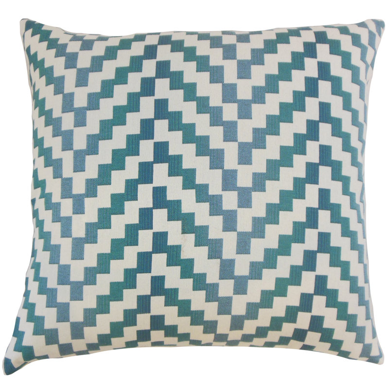 Housse de coussin dhiren géométrique, 20 po x 20 po, Zinc