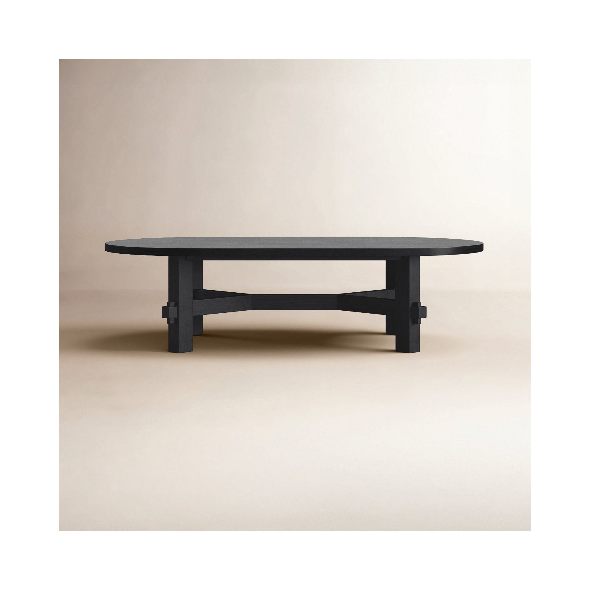 Tabytha Solid Wood Coffee Table, Black