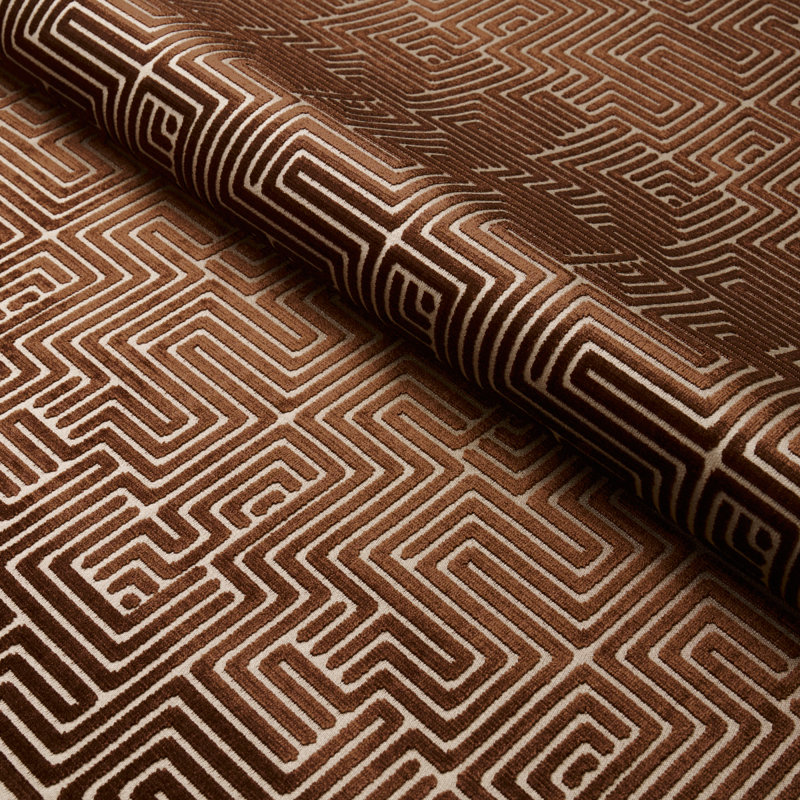 Tissu de velours Lisboa, Bronze