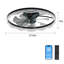 Ventilateur de plafond encastré à DEL d'intérieur avec télécommande et ensemble d'éclairage inclus, idéal pour les plafonds bas-114312712