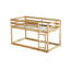 Lit simple au-dessus d'un lit mezzanine - Solution de chambre à coucher pour petits espaces avec lattes renforcées et polyvalente-587354236