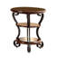 Table d'appoint en cerisier brun Avrah, conception ornée, 2 tablettes inférieures, 22 x 22 x 26,5, pour table de salon avec pieds en métal, longueur ouverte de 22 po x largeur de 26,5 po, bois massif