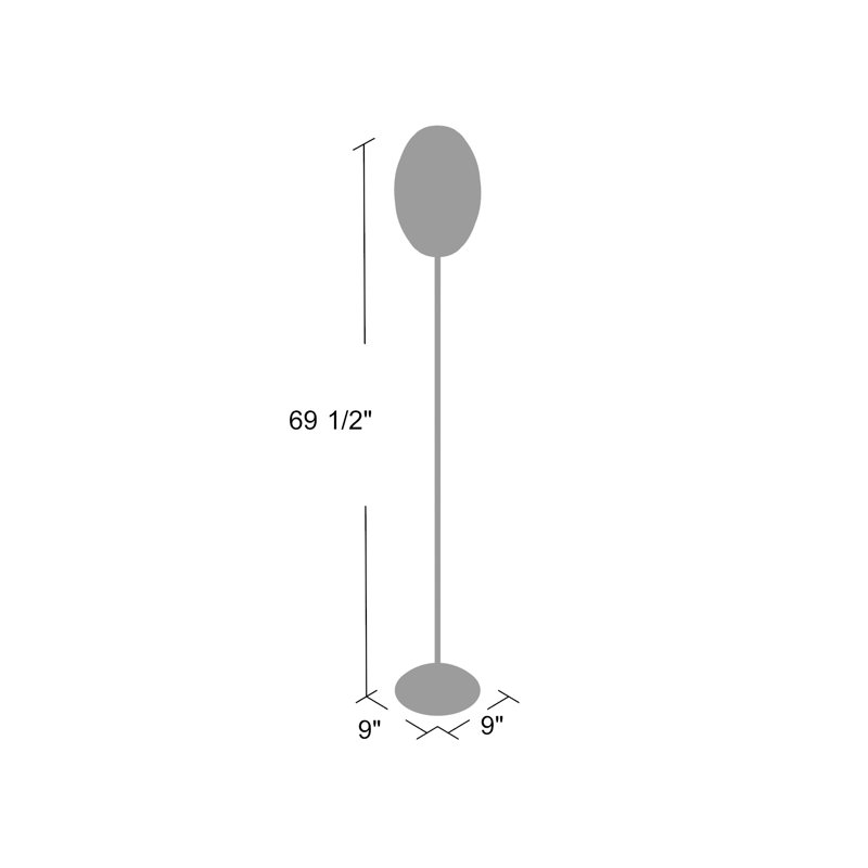 Summers 69.5'' Stainless Steel Traditional Floor Lamp