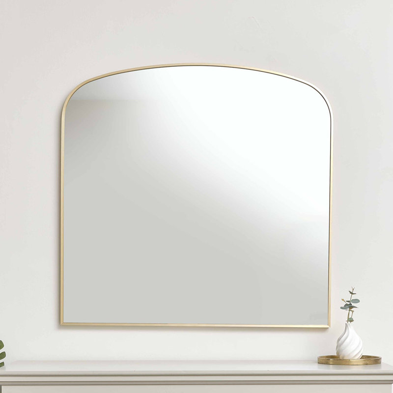 Berneil Metal Curved Mirror, Gold