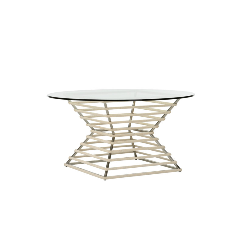 Wrapped Glass Cocktail Table