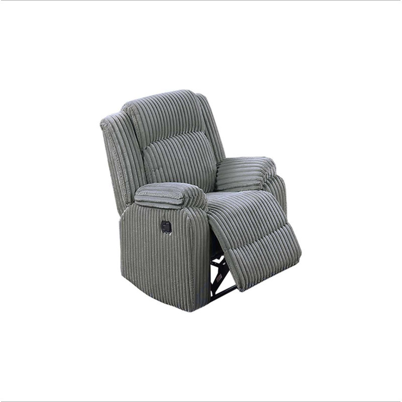 Fauteuil inclinable en velours côtelé 1 pièce, Fumée