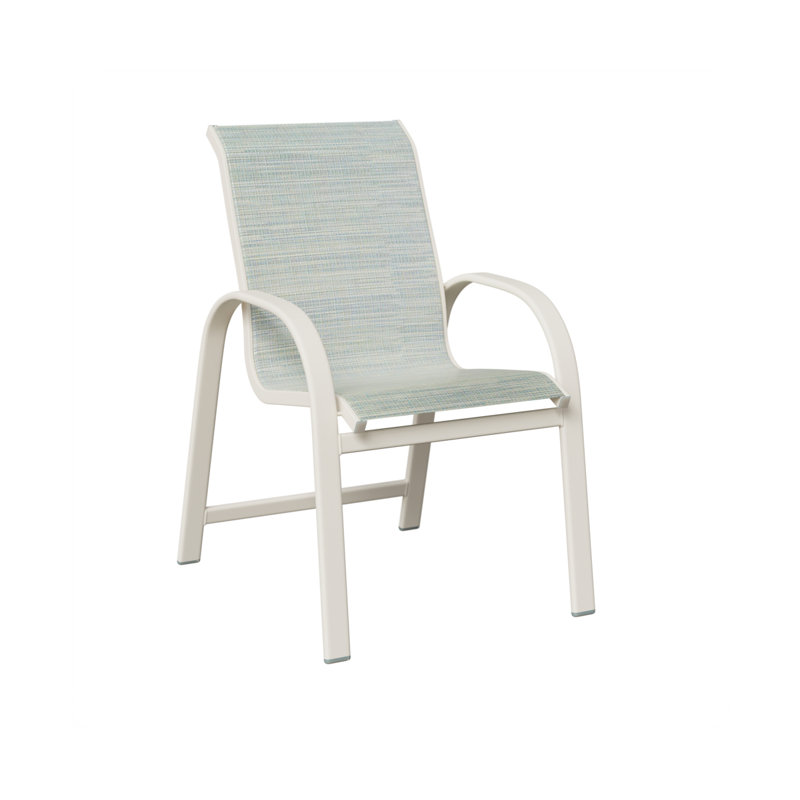 Chaise berçante en aluminium blanc mat avec tissu Sling Martinique Berlin Gardens, Martinique, Aluminium blanc mat
