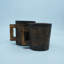 Vase rustique en bois fabriqué à la main rustique avec détail tribal sculpté