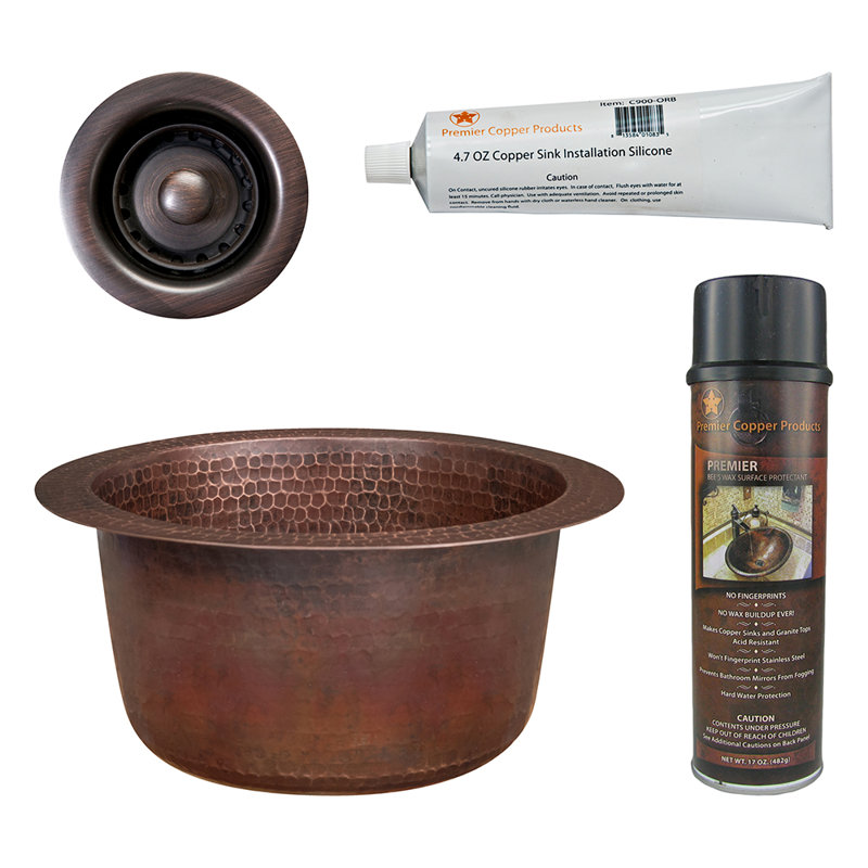 Premier Copper Products BSP5_BR10DB2-B Bar Sink And Drain Package