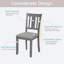 Ensemble de 4 chaises d'appoint rembourrées en lin gris froid avec siège rembourré, structure en bois d'hévéa de 36 po de hauteur pour la cuisine ou le salon