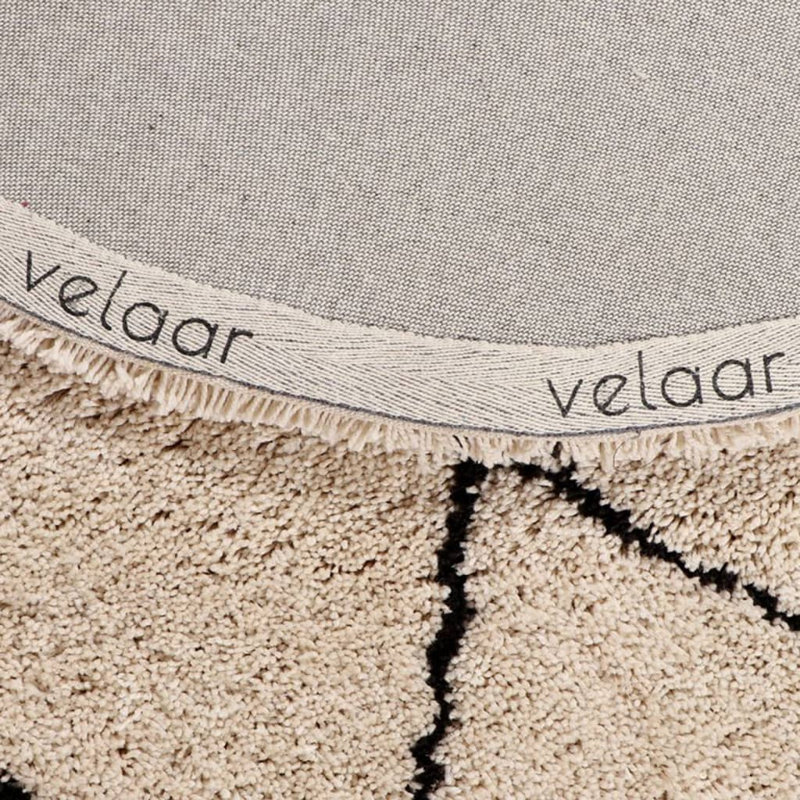 Berlin Geometric Hand Woven Shag Area Rug, Round 200cm