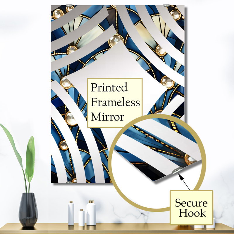 Fogel - Miroirs muraux géométriques abstraits, 40 po x 30 po