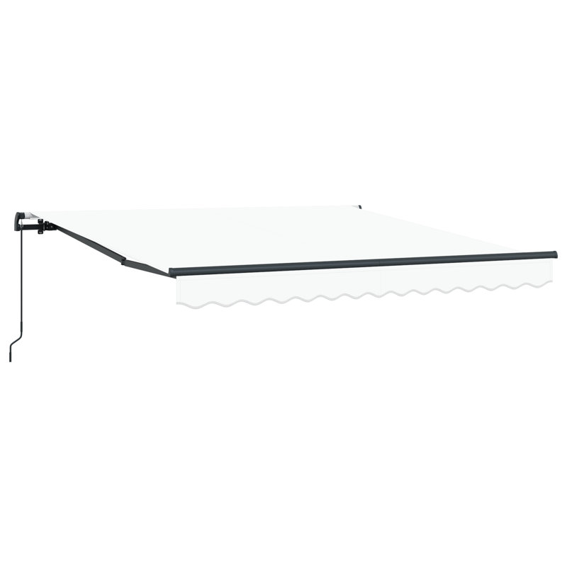 Retractable Awning, White, 350 cm W x 250 cm D