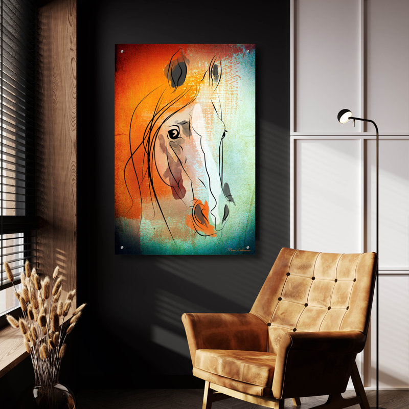 «Tangerine Horse» par Mark Ashkenazi, H 36 po x l 24 po x P 0,2 po