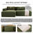 92 " L-Shaped Compression Corduroy Sectional Sofa, Modern Boneless Soft Upholstered Couch with Throw Blanket, No Assembly Required for Living Room-1677725180-1677725168