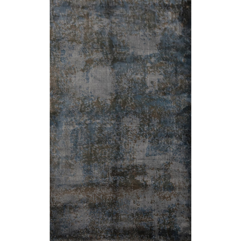 Tapis abstrait sophistiqué 4 x 6 avec art abstrait