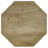 Louiese Octagonal Solid Mango Wood Drum Side Table with Carved Details, Natural Brown
