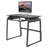 40 in. Black Height Adjustable Standing Desk with Floor Stand and Gas Spring Assist Keyboard Tray Platform