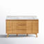 Meuble-lavabo double 60 po avec plateau en marbre de Carrare Saeko-431210685