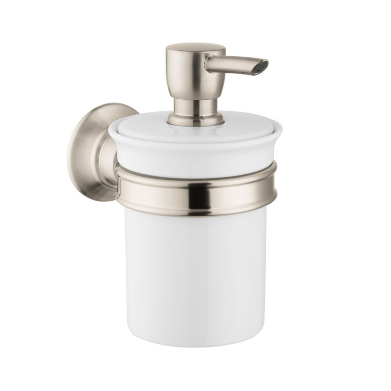 Montreux Glass Soap Dispenser, Brushed Nickel