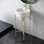 Lavabo console rond 15,75 "avec support pour lavabo Monaco, lavabo blanc