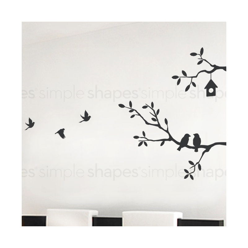 Décalcomanie murale oiseaux et branches, Petit