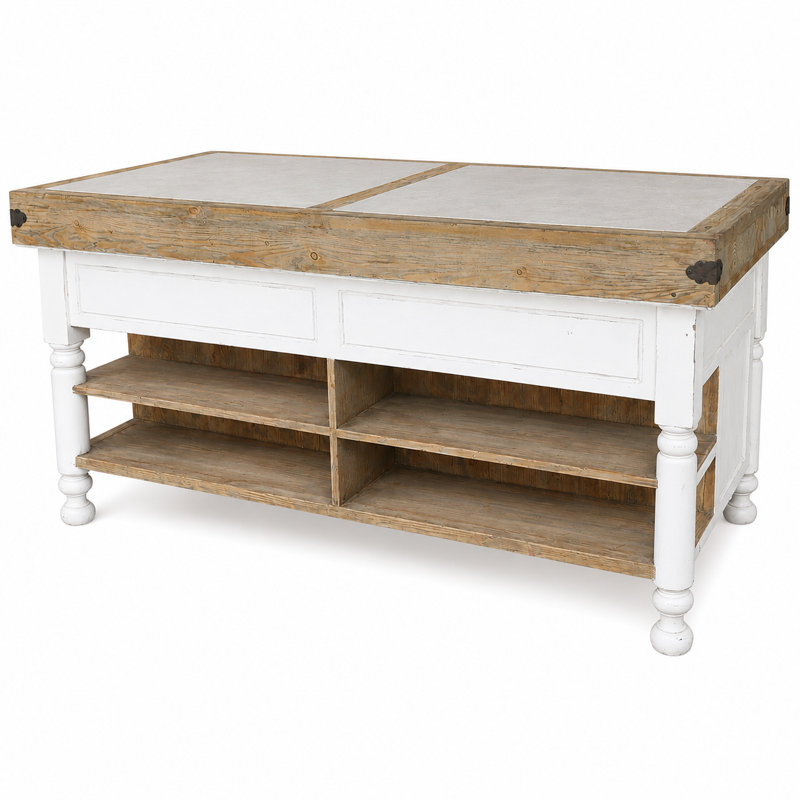 Large Marble Top Kitchen Island