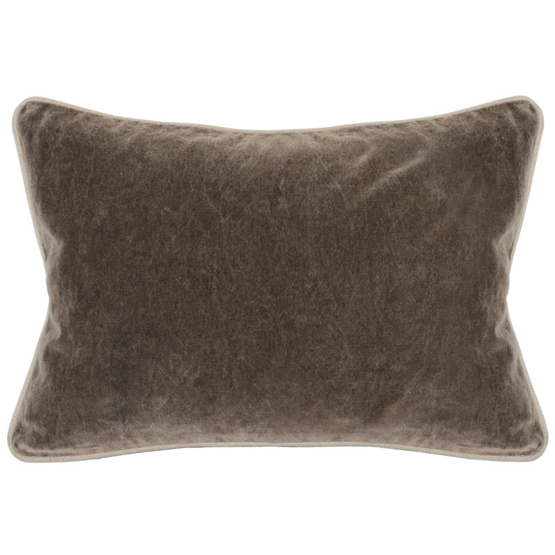 Harriet Pillow Cover & Insert, Rectangle 14"H x 20"W, Brown
