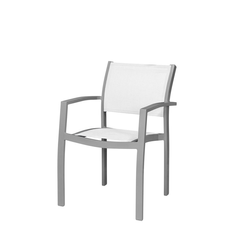Fusion Metal Outdoor Stacking Dining Armchair