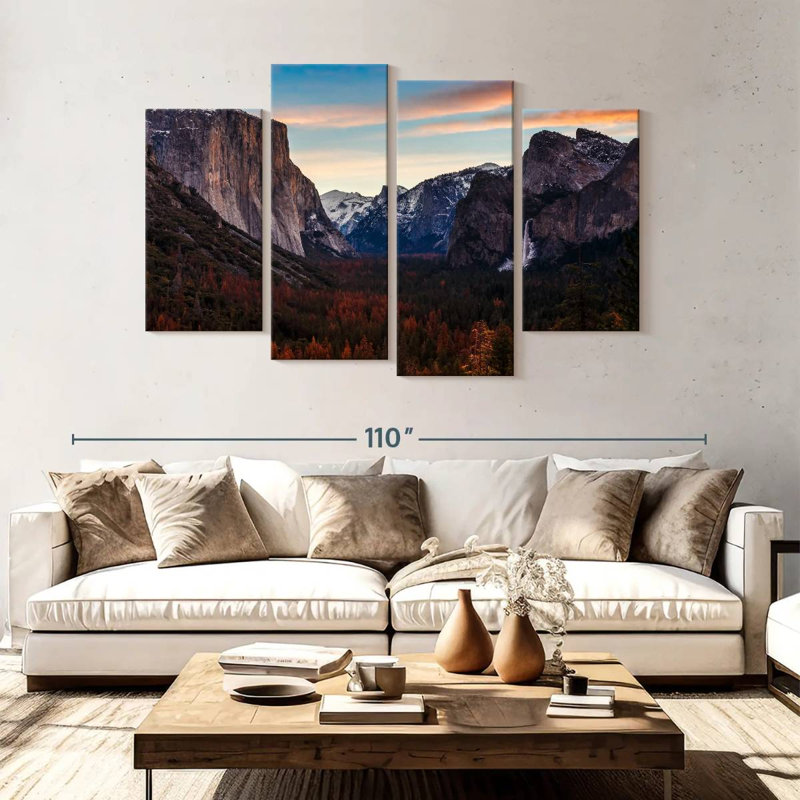 Alvord Scenic Yosemite Peaks, H 54 po x l 84 po
