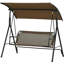 Balancelle de patio extérieur, support à structure en acier, auvent inclinable réglable pour patio, jardin