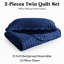 Ensemble de couvre-lit en microfibre embossée - Ensemble de literie moderne et léger avec taies décoratives-122058456-122584921