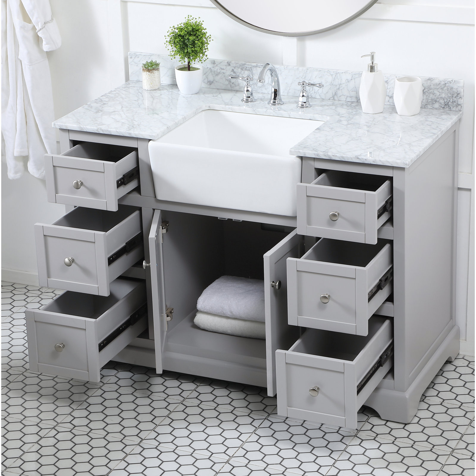 Pardue 48'' Single Bathroom Vanity, Gray