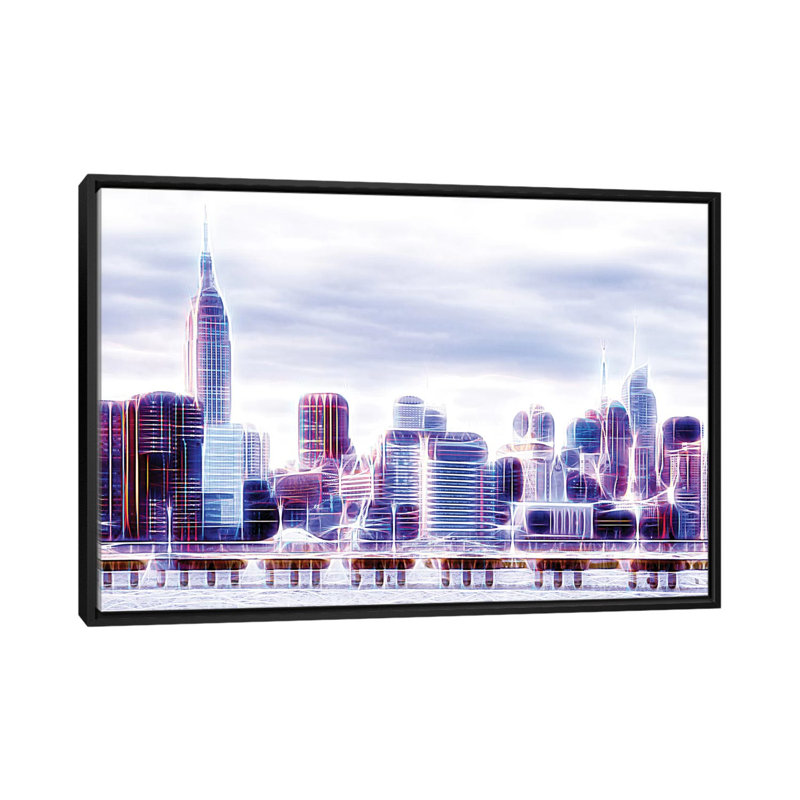 «The Skyline» par Philippe Hugonnard - reproduction d'art sur toile tendue, H 32 po x l 48 po x P 1,5 po, Pas de tapis