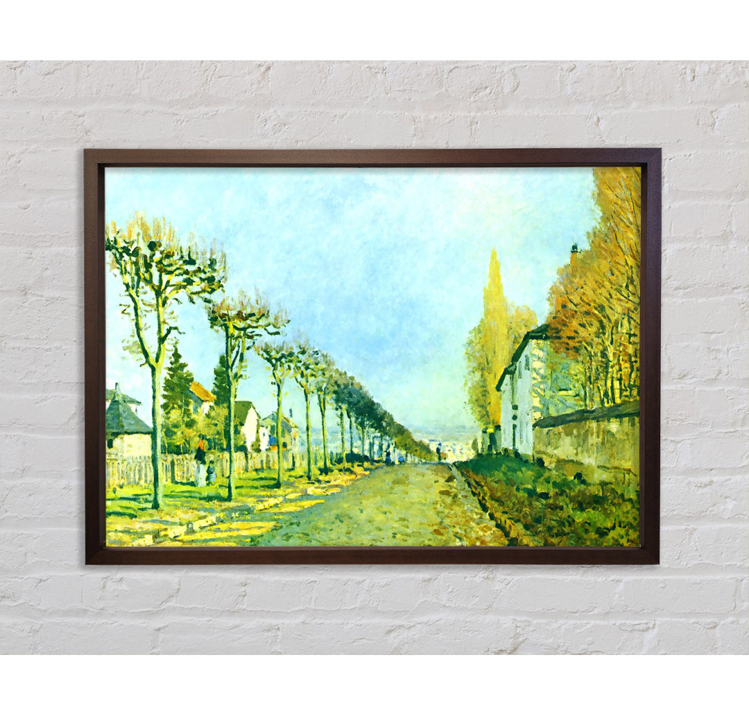 Sisley Street In Louveciennes - Einzelner Bilderrahmen Kunstdrucke auf Leinwand