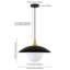Luminaire suspendu en forme de dôme à 1 lumière Morine-927182836-810226760