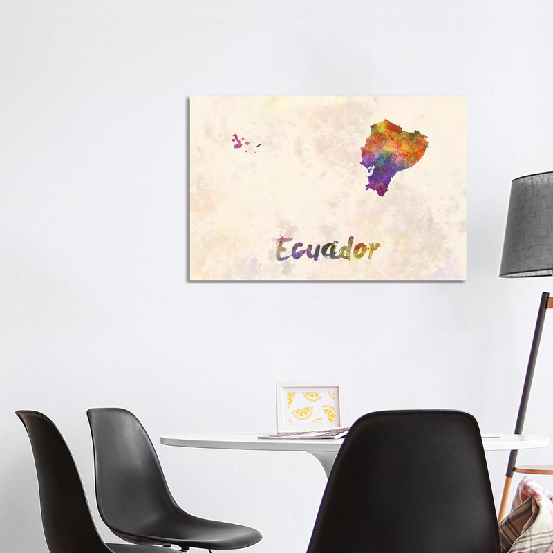 Ecuador In Watercolour by Paul Rommer - Wrapped Canvas Painting, 101.6 cm H x 66.04 cm W