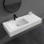 Lavabo de salle de bain mural 39 "avec trou pour robinet